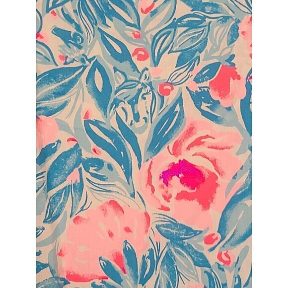 Lilly Pulitzer Trina Dress Bondi Blue My Little Peony, Spring Summer Beachy | XL - Picture 10 of 11